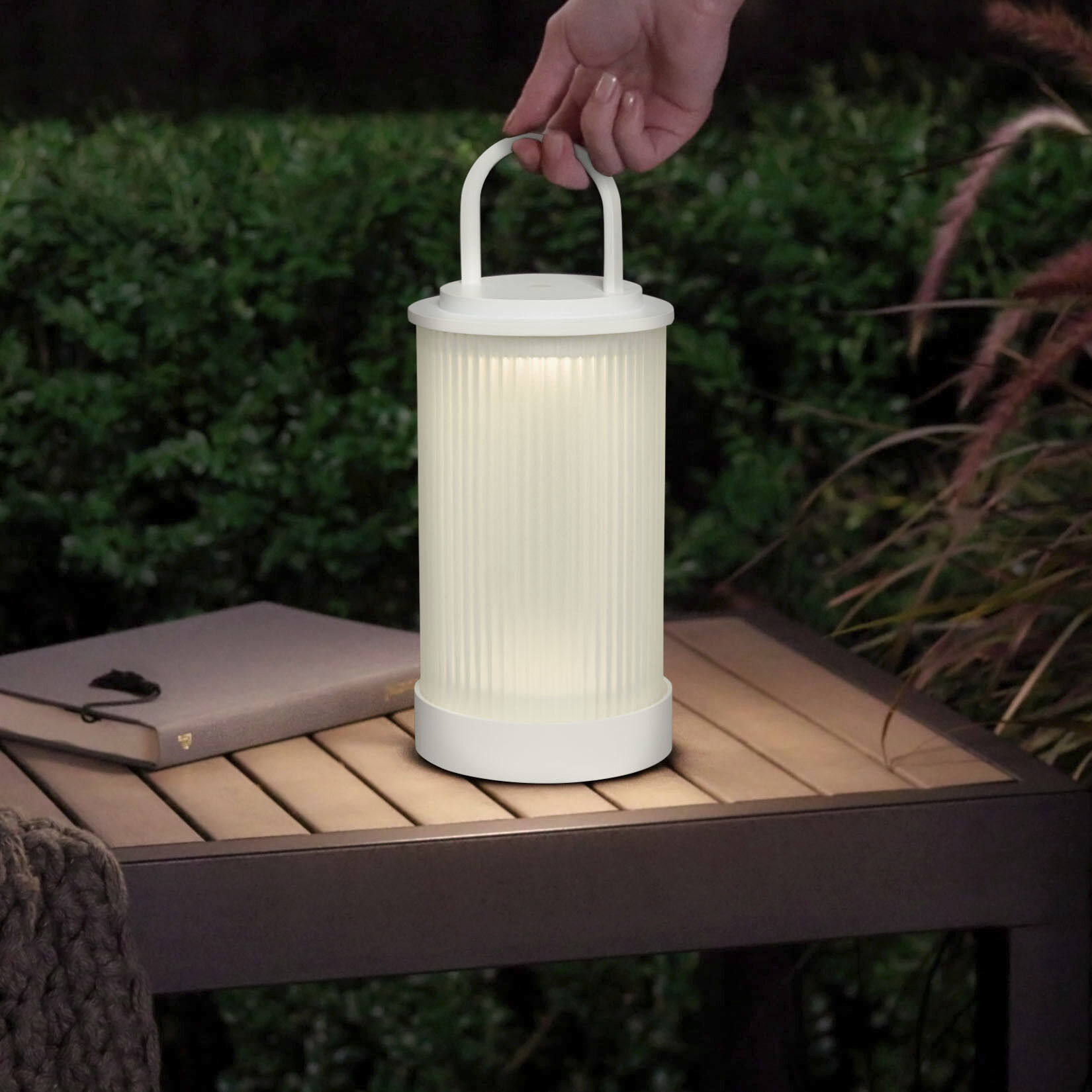 Tawa 11 inch 2.2 watt Matte White Rechargeable Table Lamp Portable Light